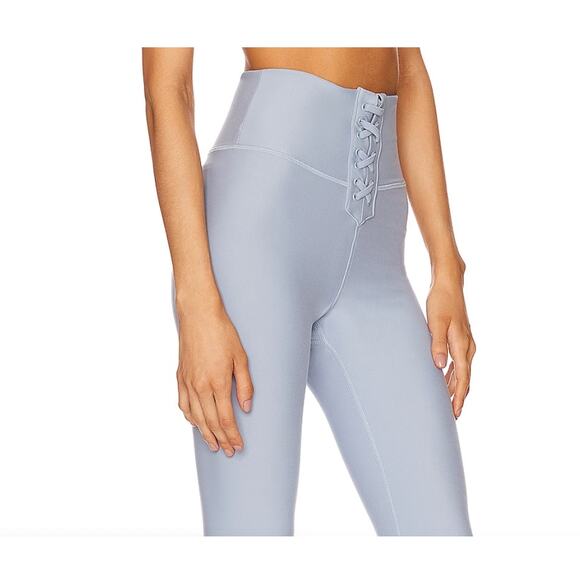 Revolve WEWOREWHAT Dusty Blue Lace Up Front Legging Size Small - Picture 8 of 8